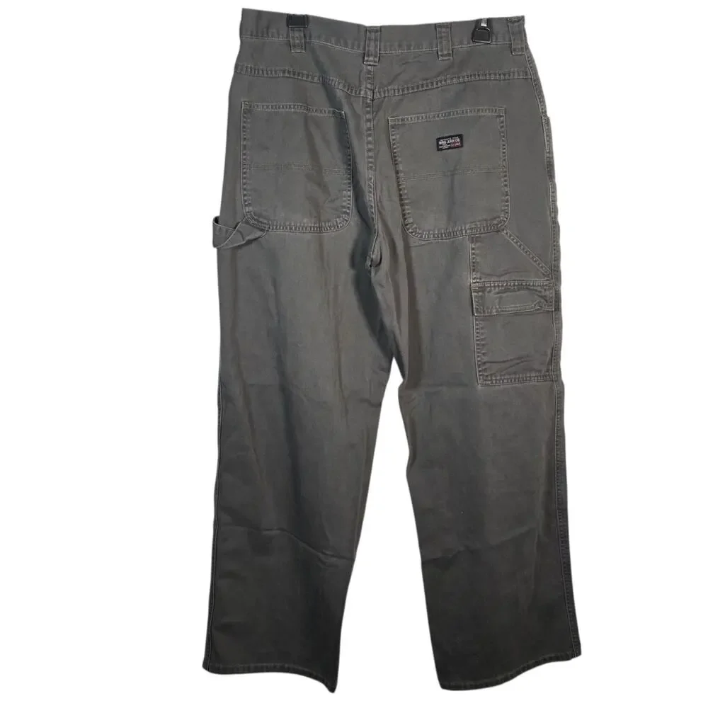 Wrangler Men’s Cargo Pants 34x30 Olive Green Relaxed Fit Utility 100% Cotton